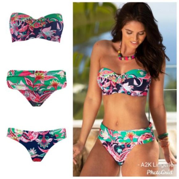 pack of 2 bikinis "Pour Moi UK" Havana Breeze and Sea Breeze 34E/10uk - Picture 14 of 16